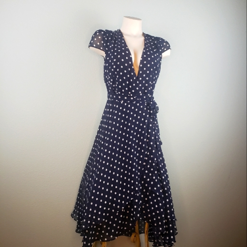 NWOT Betsey Johnson Polka-dot Wrap Dress